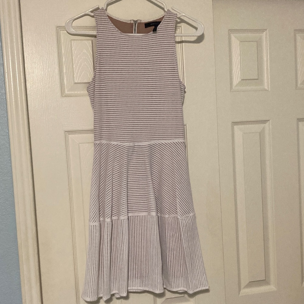 BCBGMaxAzria Dress in White and Nude